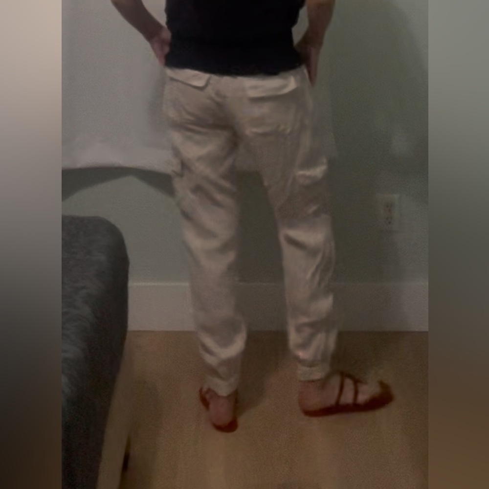 Linen cargo pants